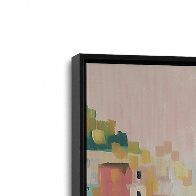 Port Cliffside Glow II, H 19 po x l 13 po, Toile avec cadre, Noir satiné