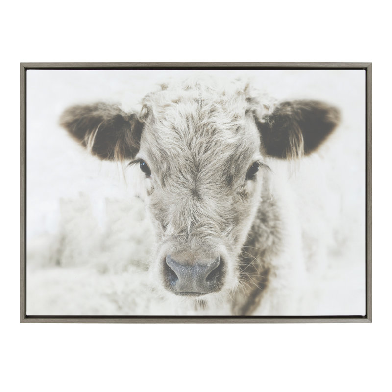«Moo» par Alicia Abla, reproduction d'art sur toile encadrée