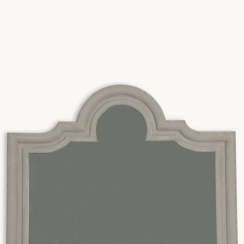Algrange Wood Flat Wall Mirror with Shelves