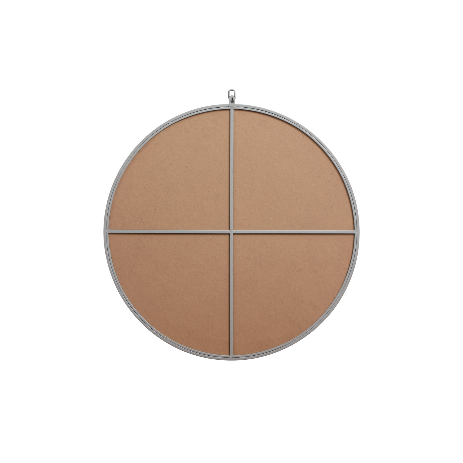 Cassie Metal/Manufactured Wood Round Wall Mirror, Black, 32" x 32" 