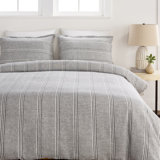 Corinne Rustic 100% Linen Striped Duvet Cover Set