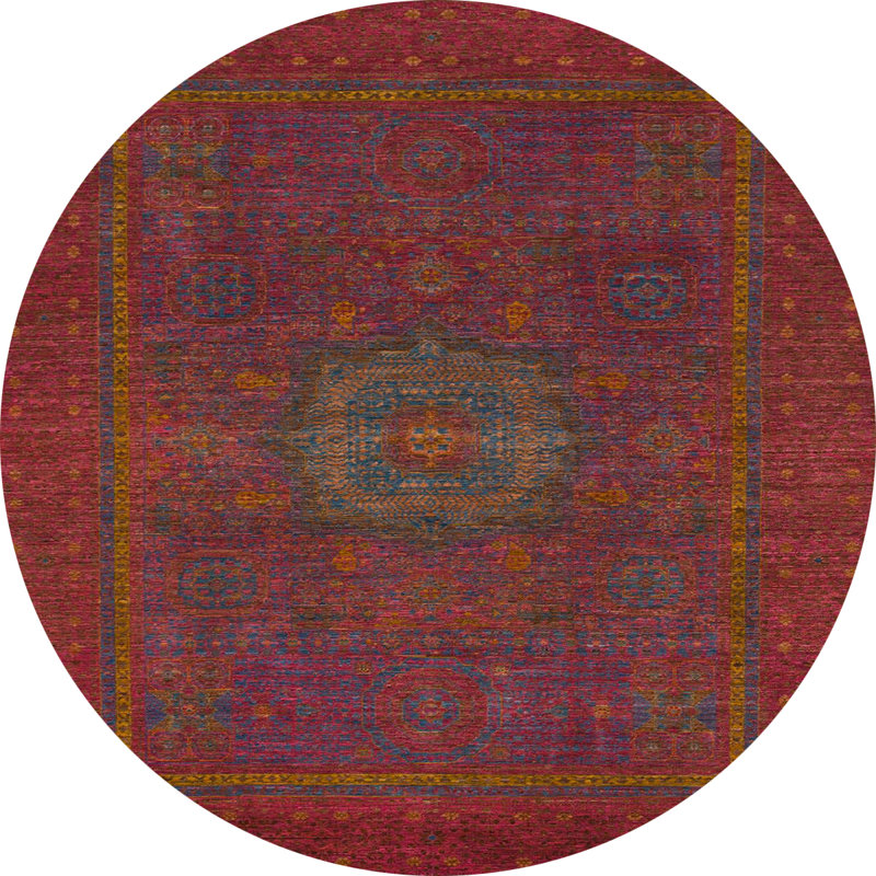 Abstract Indoor Rug, Round 7'
