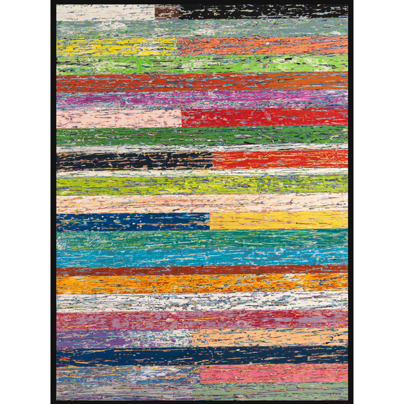 Emblématique - peinture sur toile à cadre flottant, Cadre noir, H 72 po x l 54 po x P 2,25 po