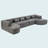 144" Long Upholstered Boneless XL Sofa-478375579