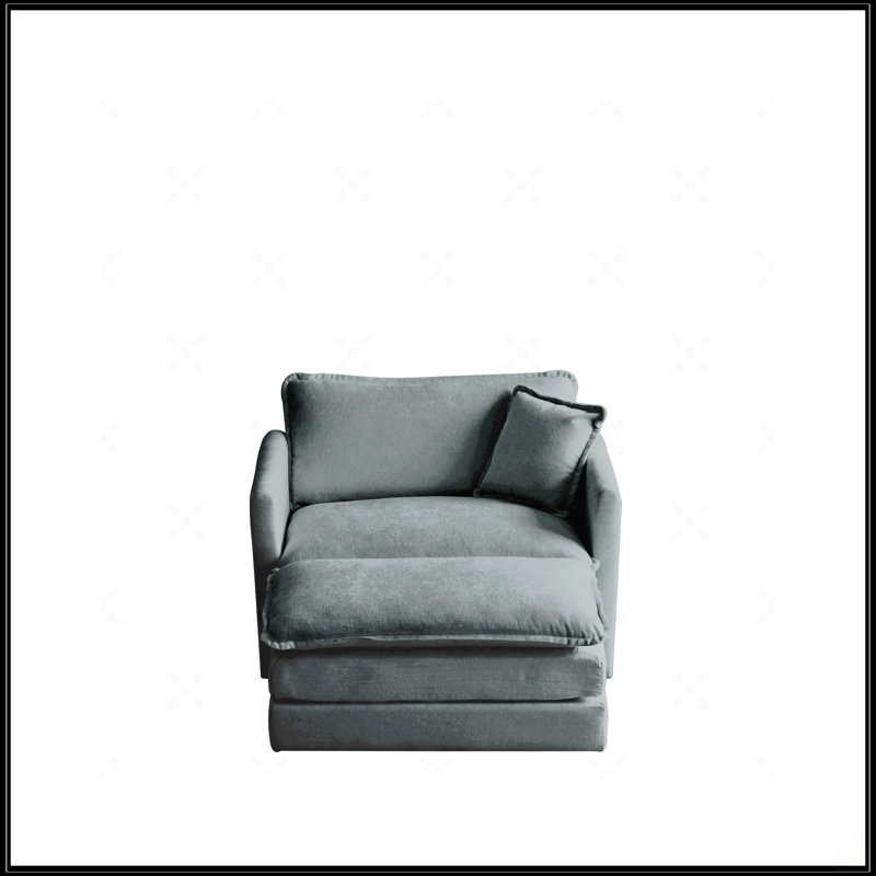 Chaise d'appoint moderne avec repose-pieds