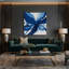 «Lyrical Abstraction 38», art mural sur toile bleue-392190066