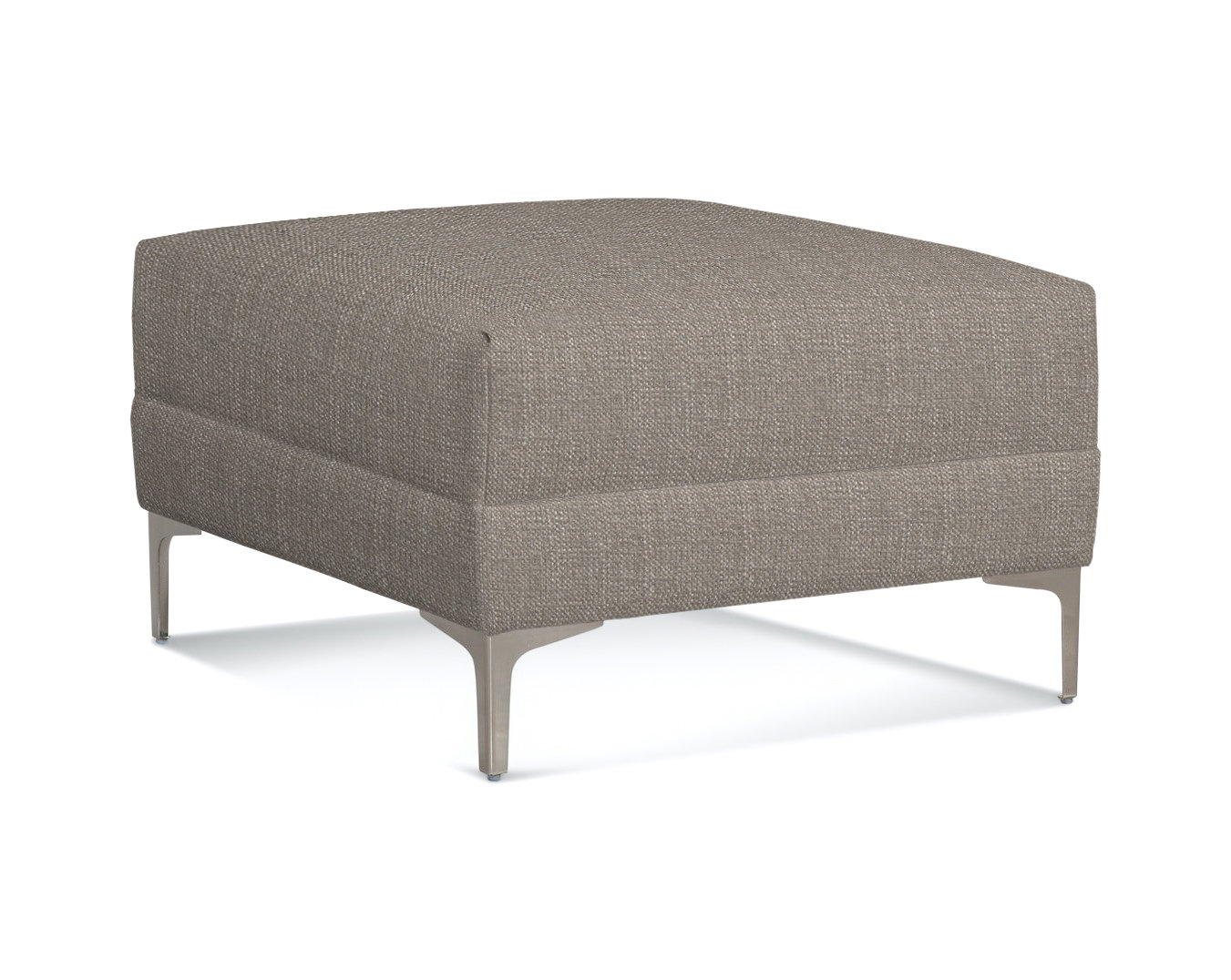 Alexa Upholstered Ottoman, Stone Crypton Performance Polyester Blend