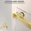 Porte de douche coulissante double sans cadre Catalyst 68"-73" L x 76" H, finition or brossé, verre dépoli de 3/8" (10 mm).-114374223-136387570