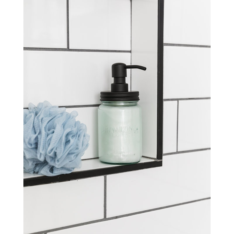Distributeur de savon en verre, Noir