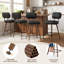Swivel Upholstered Counter Stool with Metal Frame-153194068