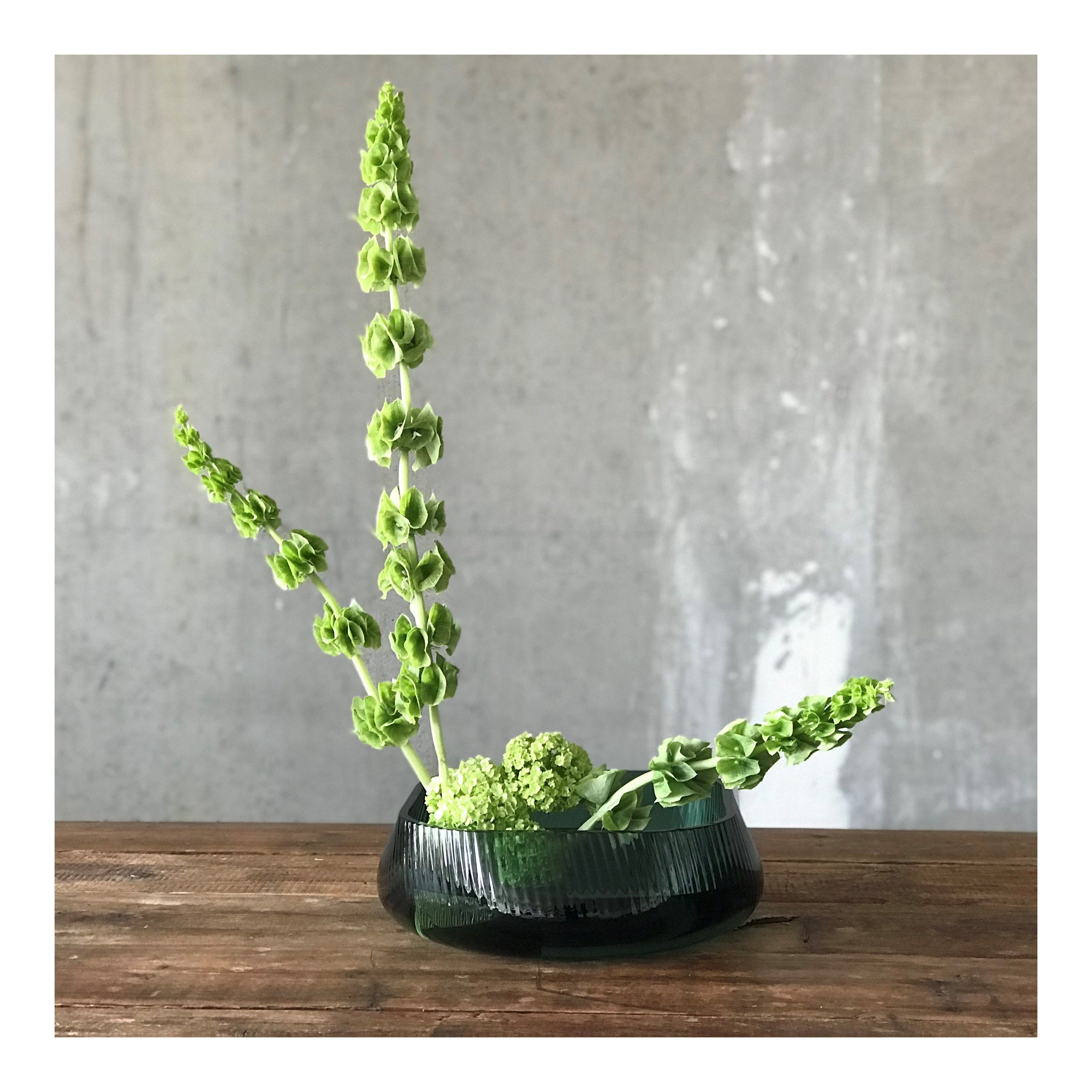 Opti Handmade Lead Free Crystal Table Vase, Green, overall height- 3.86"