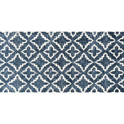 Tapis marocain touffeté à la machine 2 pi x 4 pi bleu marine avec protection UV