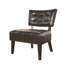 Fauteuil d'appoint capitonné en cuir avec sièges surdimensionnés Roundhill Furniture