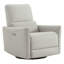 Fauteuil inclinable électrique pivotant en cuir Mikkel-593029251