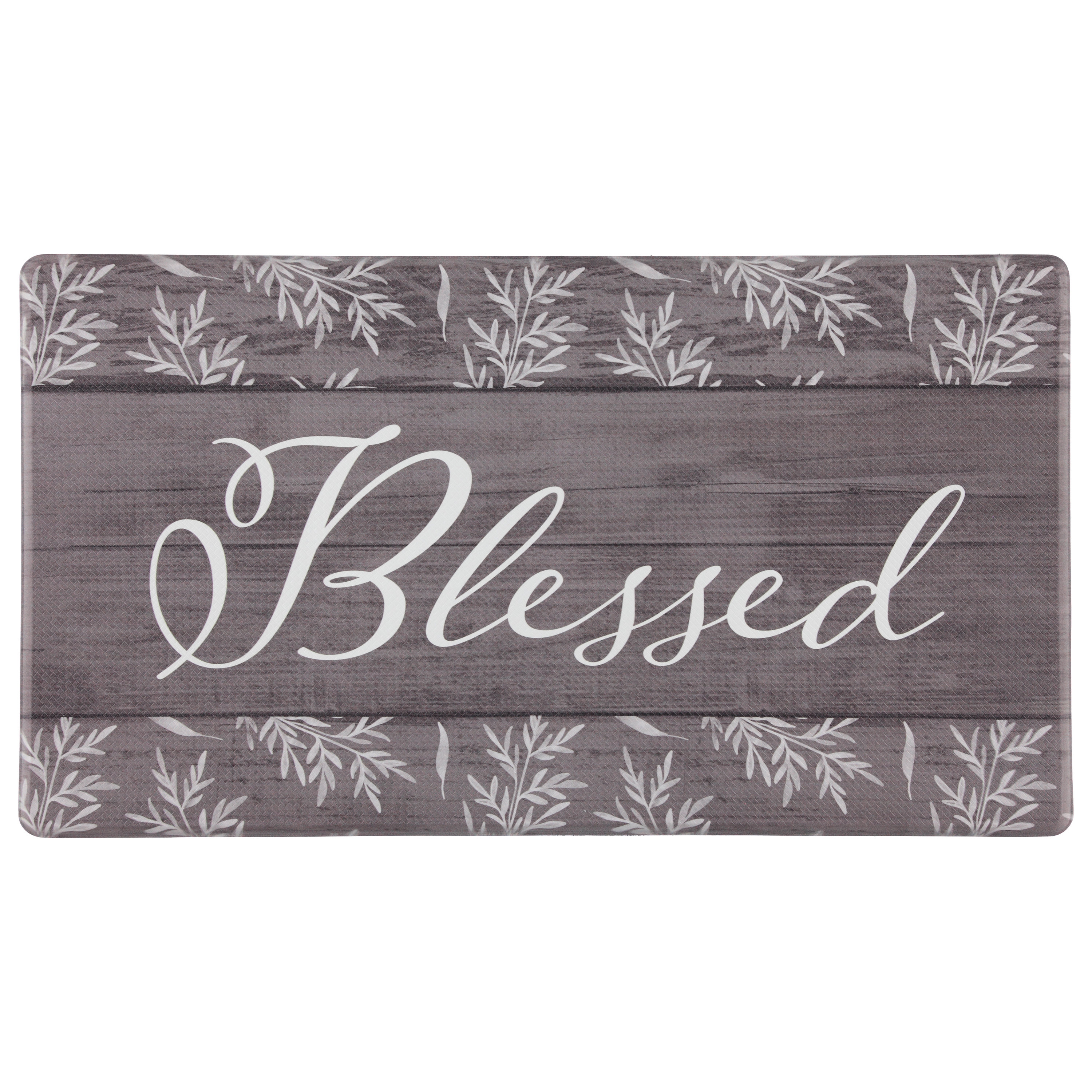 Grateful Thankful Bless Anti-Fatigue Memory Foam Kitchen Mat