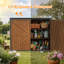 Armoire de rangement pour l'extérieur avec abri de jardin et structure en métal pour jardin