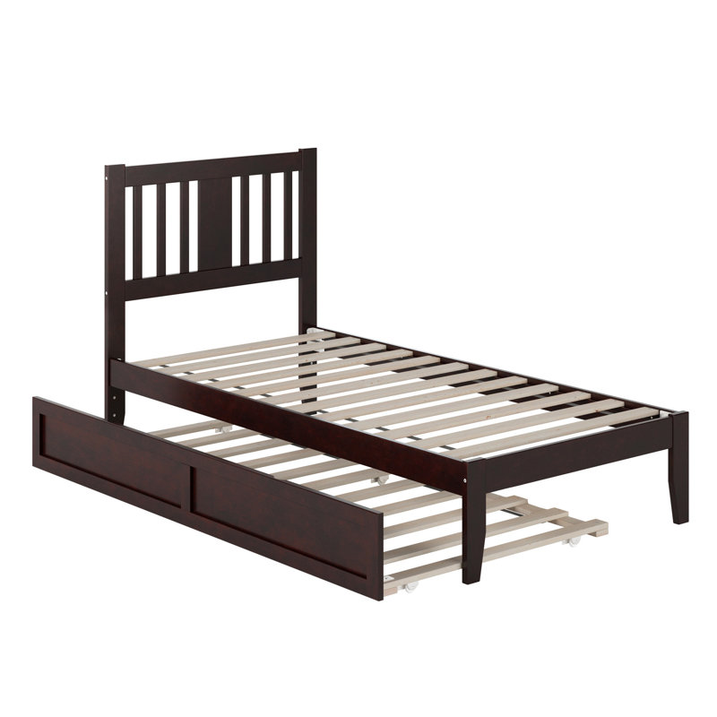 Zosia Solid Wood Storage Platform Bed, Twin, Espresso