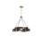 4-Light Metal Shade Chandelier