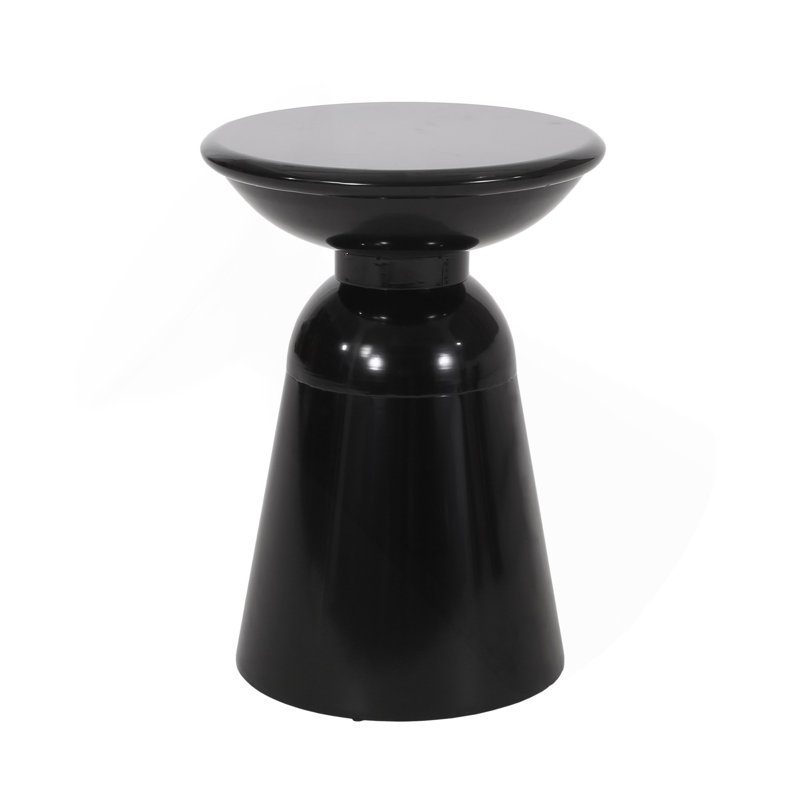 Table de bout d'extérieur en métal - Grand, Noir