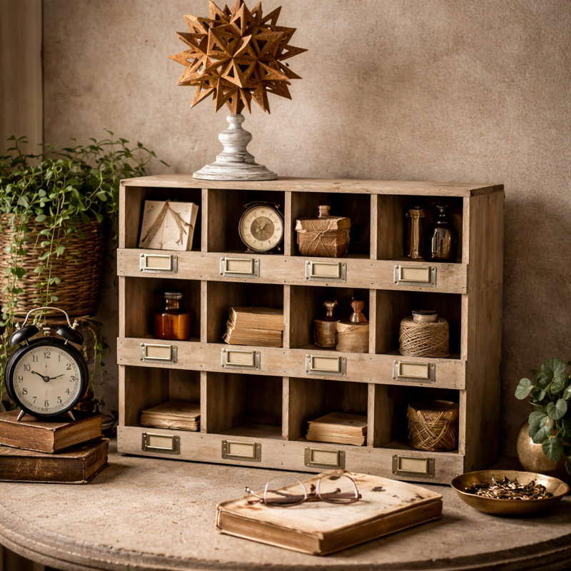 Breckenridge 12 Piece Pine Cube Shelf