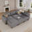 Modern Linen Modular Sectional Sofa U Shaped with Extra Deep Seats and Storage Ottomans-27578406