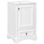 Meuble-lavabo de 20 po avec lavabo en céramique, porte à fermeture en douceur, tablette ajustable en forme de U, tiroir de compartiment et support de porte-964580506