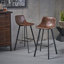 Set of 2 30" Dax Faux Leather Barstool Brown