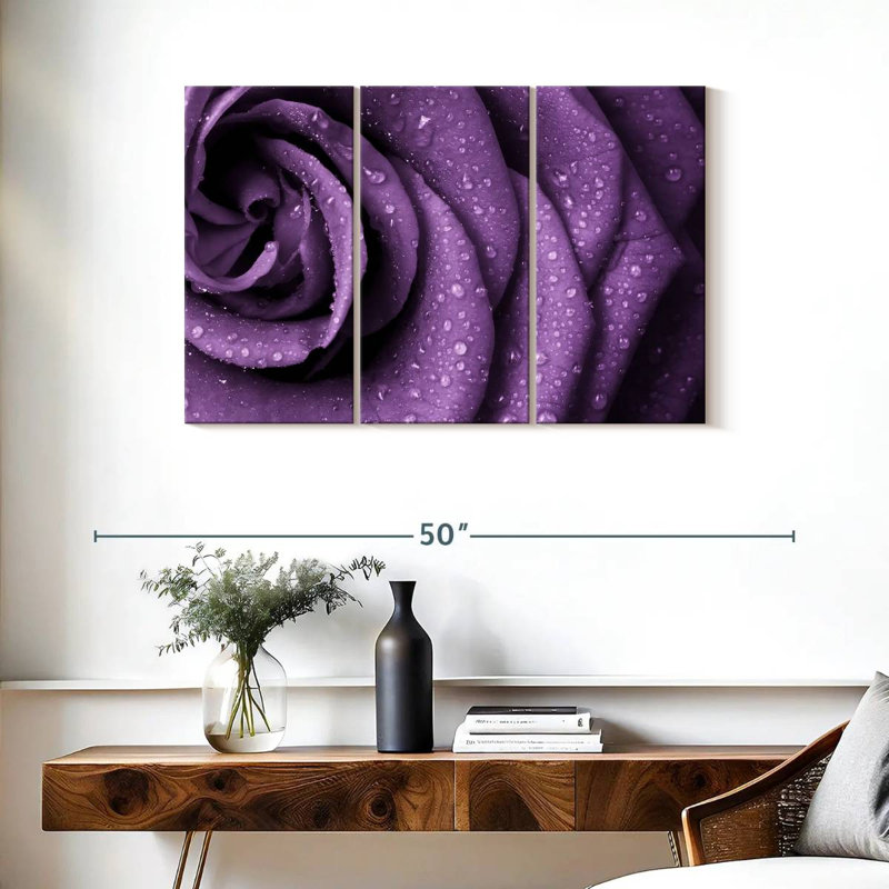 Harnek Dewy Violet Rose, 24" H x 38" W