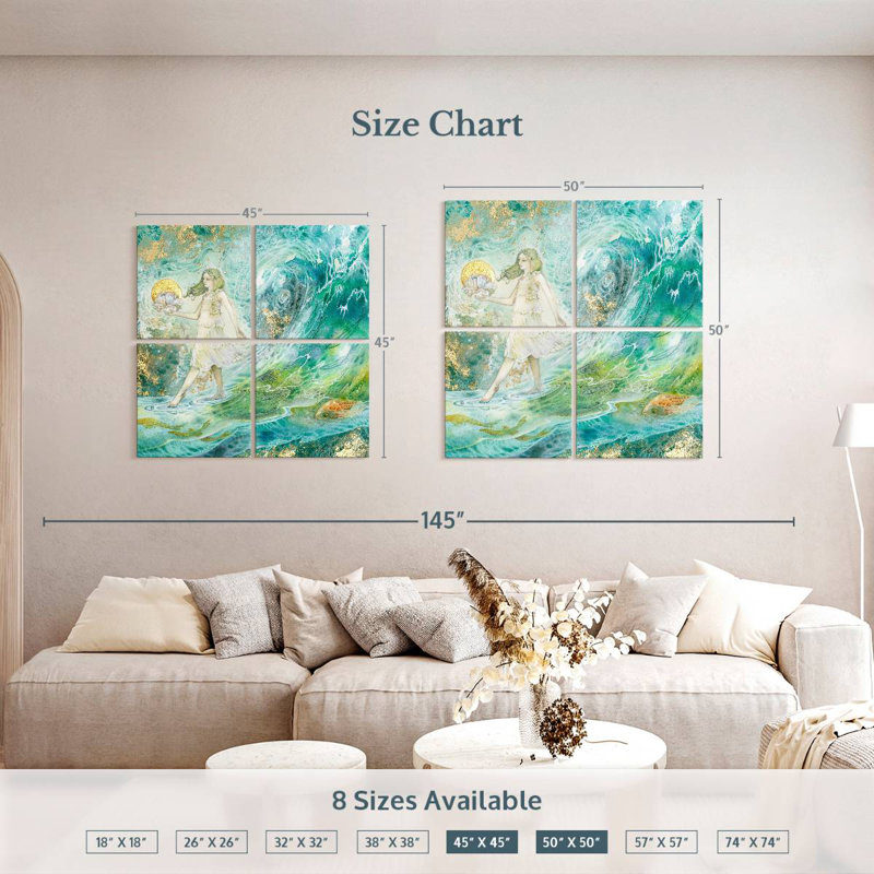 Kelan Wave Walker, 50" H x 50" W
