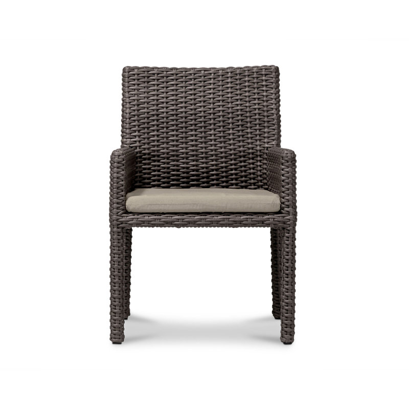 Dune Outdoor Dining Armchair, Canvas Heather Beige Sunbrella® Canvas
