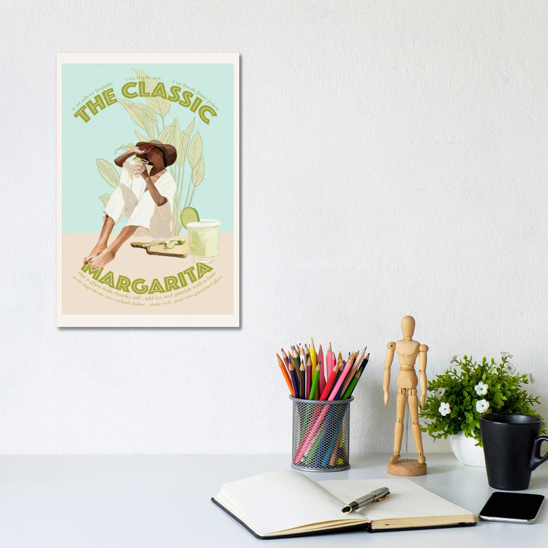 The Classic Margarita 1 Piece Wrapped Canvas Wall Art, 20.32 cm H x 30.48 cm W