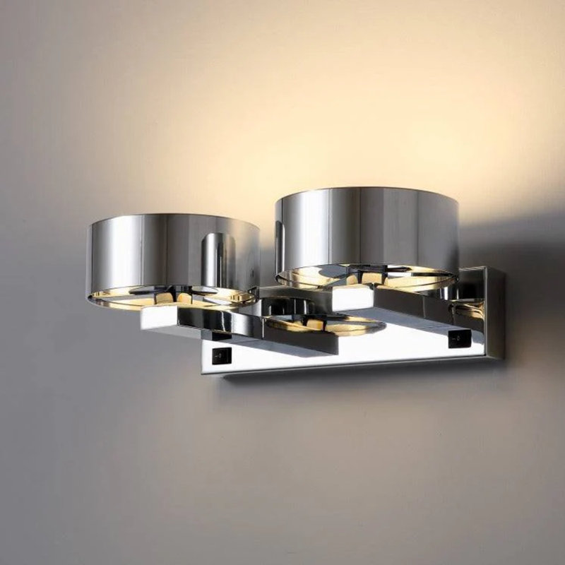 UltraBeam 12 Watt LED Chrome Twin Wall Mounted Over Bed Reading Light