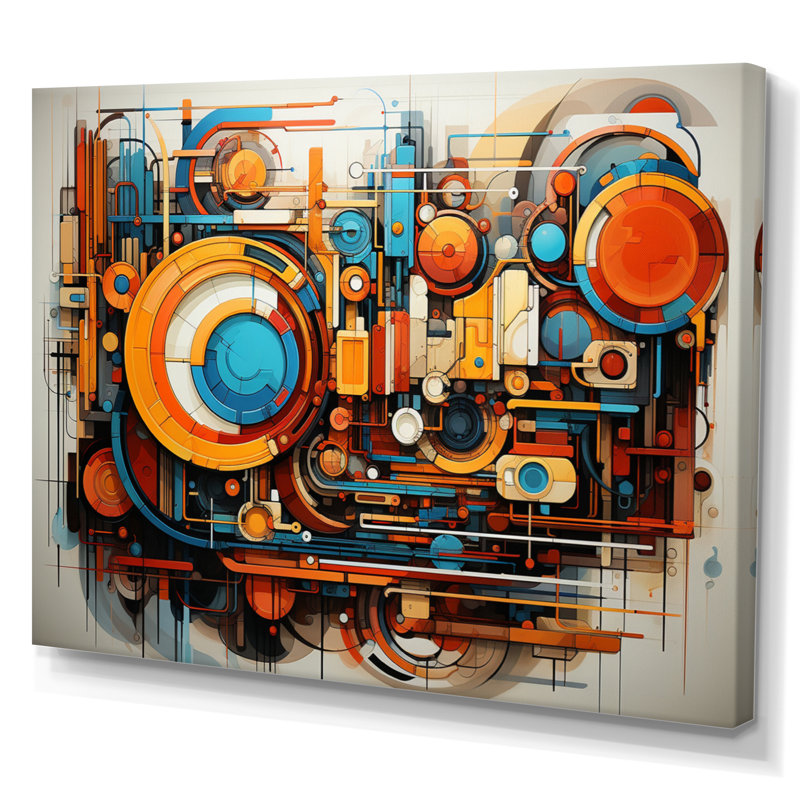 Futuriste fusion I - impression, H 12 po x l 20 po x P 1 po, Toile tendue