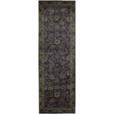Hand-Knotted High-Quality Red Runner