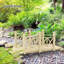 Passerelle de jardin en bois de 5 pi pour étangs, ruisseaux, cours d'eau, carbonisé