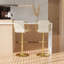 Bengiman Swivel Upholstered Adjustable Height Counter Stool with Metal Frame-326189982-326189983