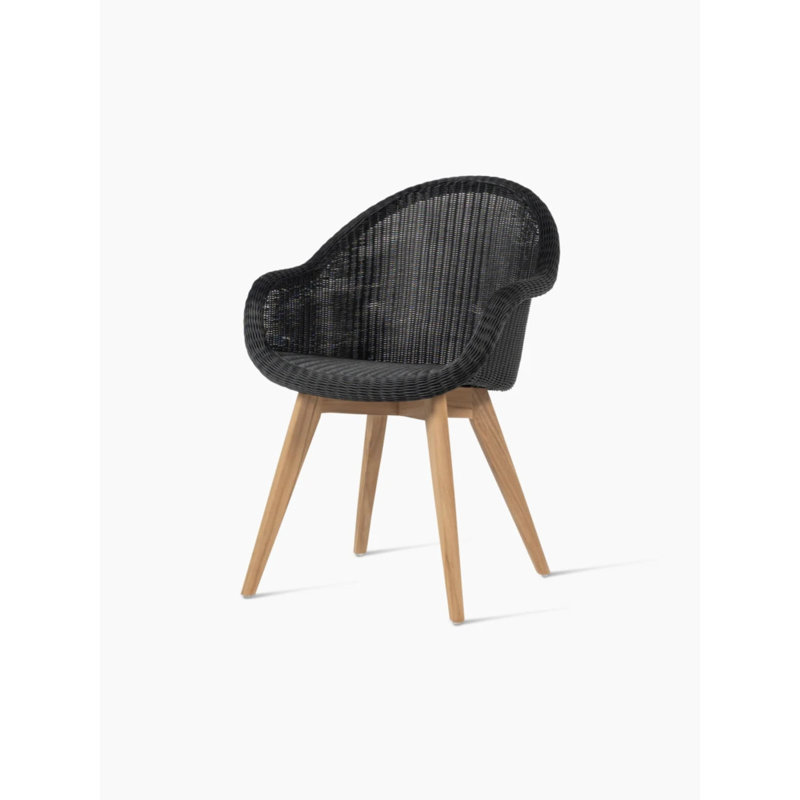Edgard Outdoor Dining Armchair, Black