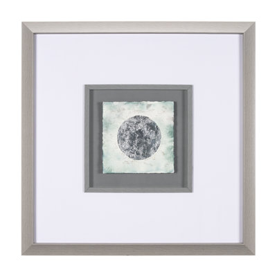 Platine lune par Hardip Kaur, reproduction d'art encadrée sous verre