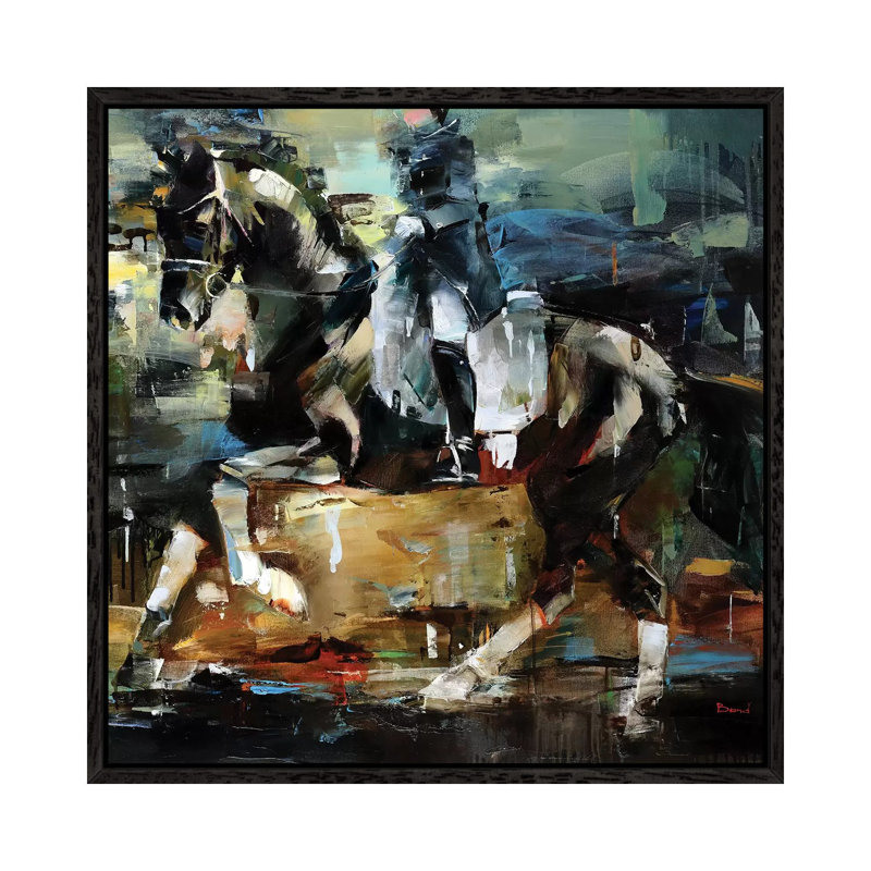 Royal Spirit by Ohab TBJ - Painting on Canvas, 45.72 cm H x 45.72 cm W, Black Framed