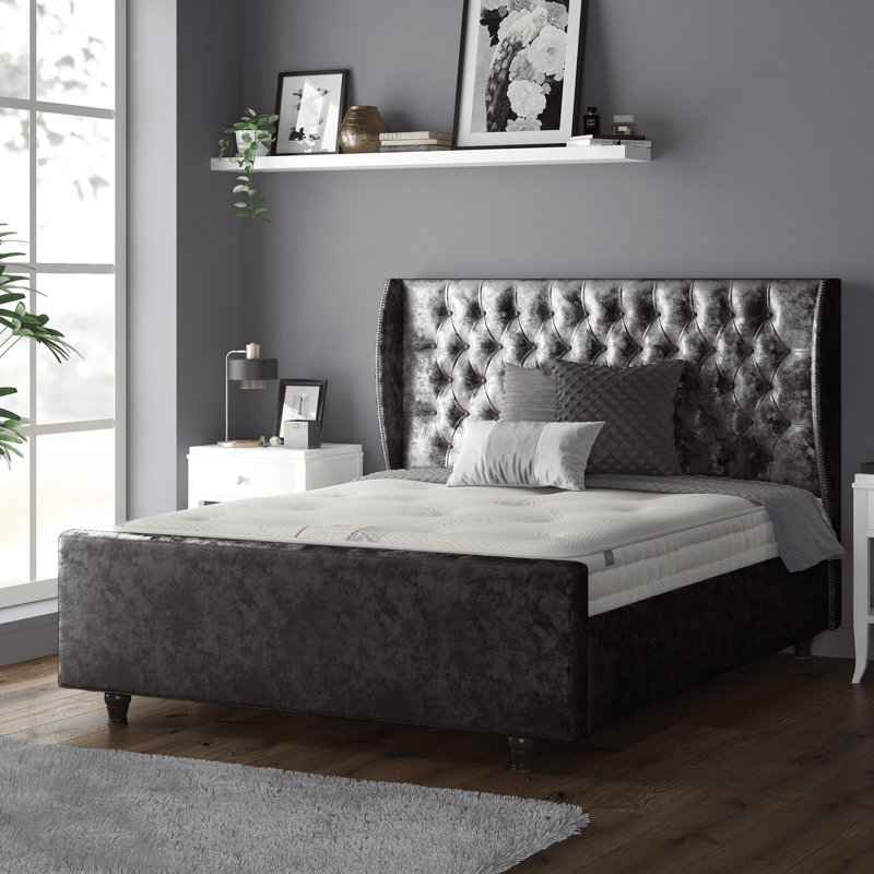 Barthel Upholstered Bed, Amethyst, Double (4'6)