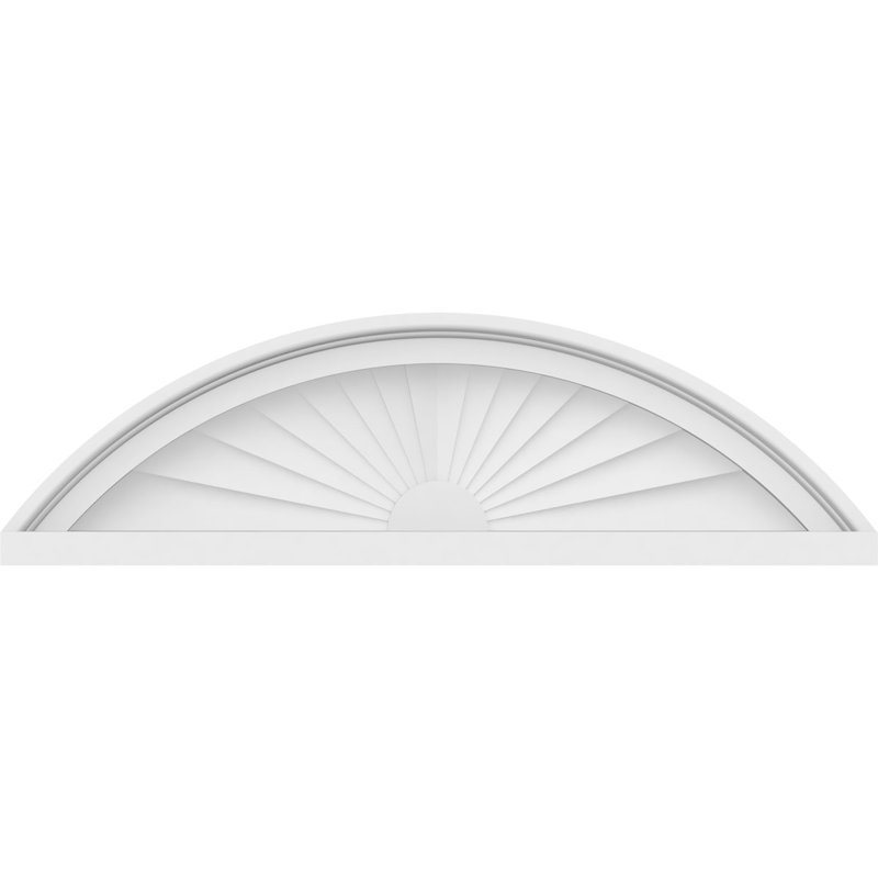 Fronton en PVC de qualité architecturale à arche segmentée, H 7 1/2 po x l 26 po x P 2 po