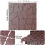 Nouvelle tuile de patio de 12 po à texture de pierre, tuiles de terrasse à emboîtement de module de bricolage, tuiles de cour faciles et rapides à installer pour le porche de la cour arrière du balcon 44 pièces, brun-124356344