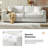 Adley 92" Modern Fully Assembled Square Arm Slipcovered Sofa with Down Blend Fill-1325215836