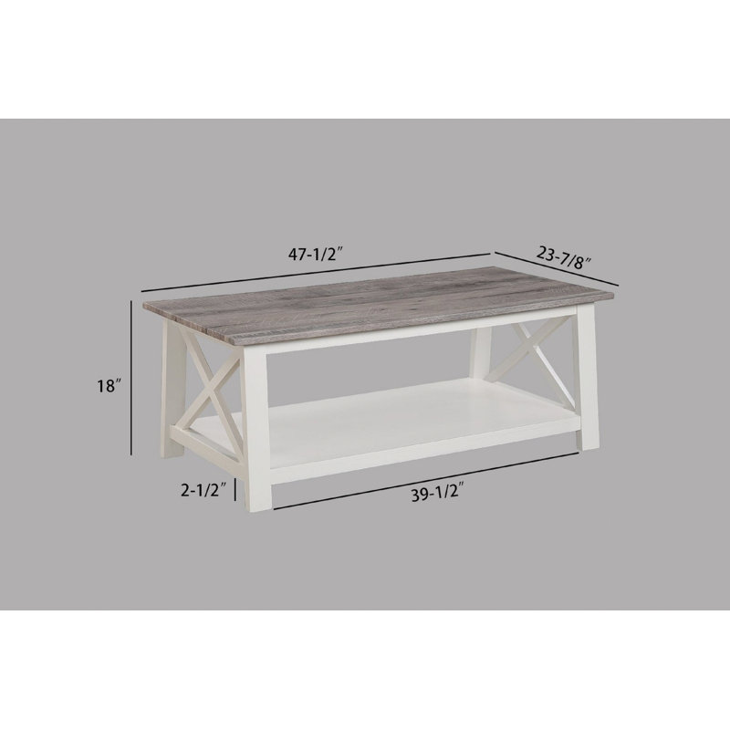 Ensemble de table basse 3 pièces, table basse rectangulaire avec deux tables de bout