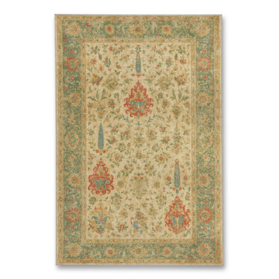 Tapis beige tissé traditionnel Mosso