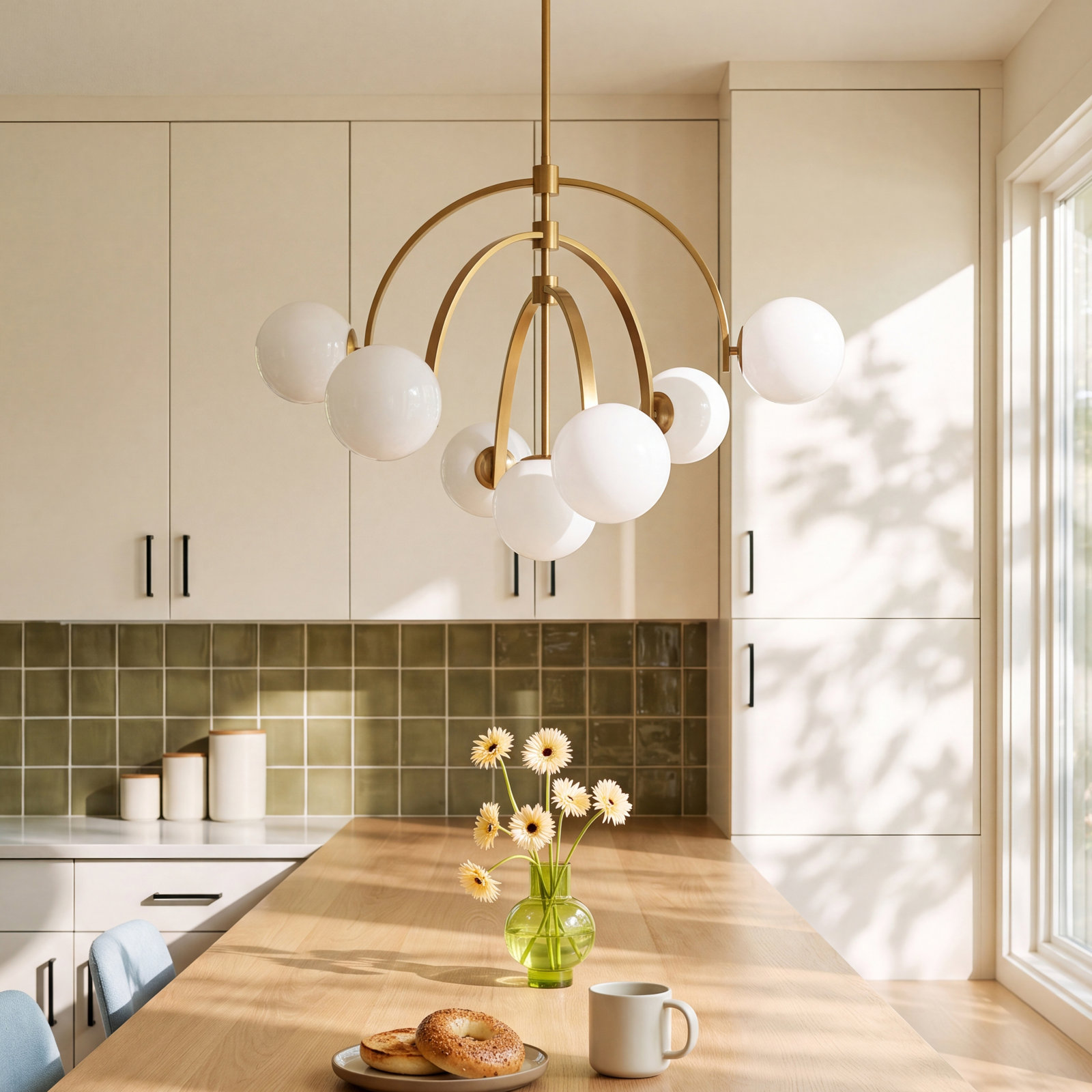Marias 7-Light Chandelier, Brass
