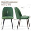 Tufted Velvet/Suede Upholstered Armless Dining Chair with Adjustable Feet-1477875077