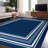 Quinnipack Dark Blue Non-Slip Area Rug-1248191782