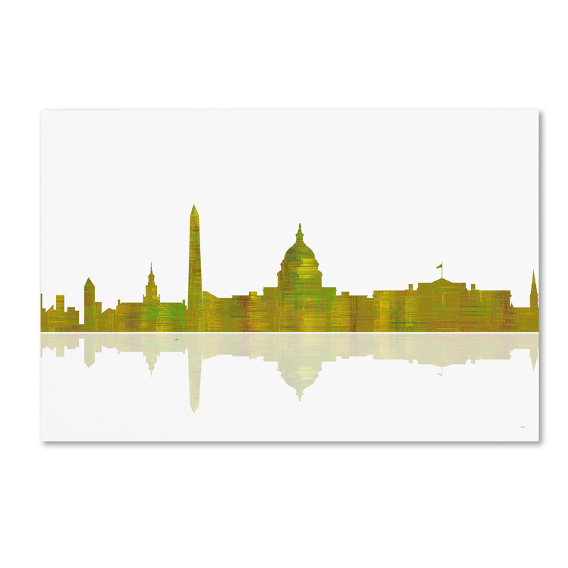 « washington dc horizon », impression sur toile tendue, H 12 po x l 19 po x P 2 po