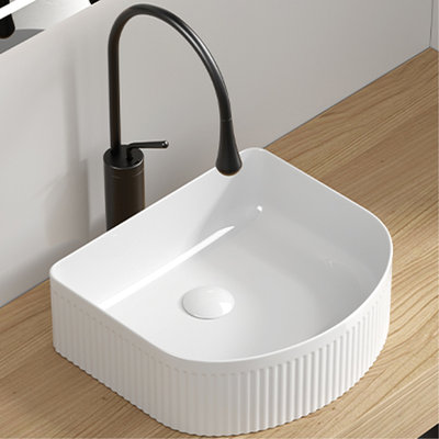 Évier de salle de bain rectangulaire au-dessus du comptoir Modern - Modern